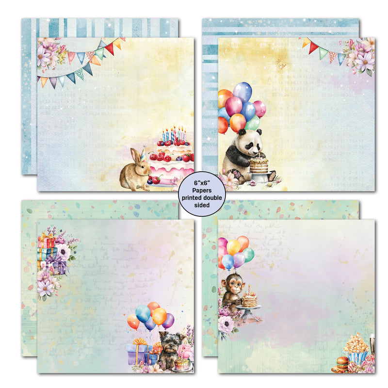 3Quarter Designs Birthday Wishes 6x6 Paper Pack-2