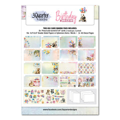 3Quarter Designs Birthday Wishes 6x4 Card Pack-1