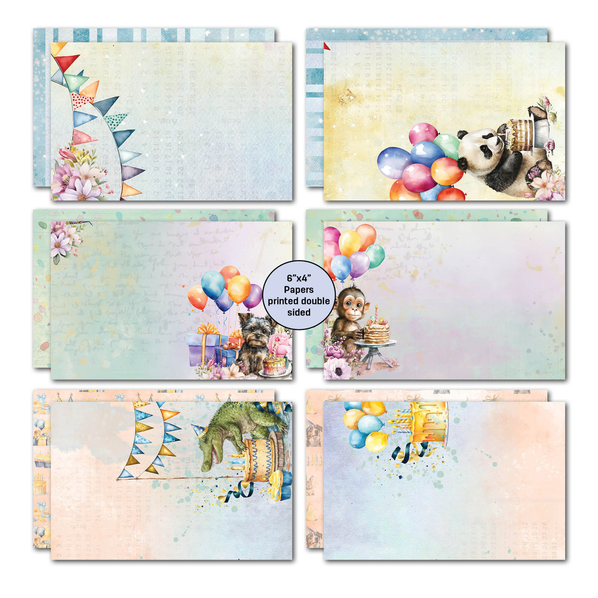 3Quarter Designs Birthday Wishes 6x4 Card Pack-3