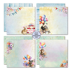 3Quarter Designs Birthday Wishes 12x12 Design Paper & Diecuts Set-3
