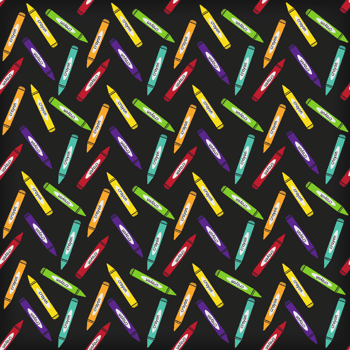 Back to School - Crayons Print Adhesive Vinyl-1