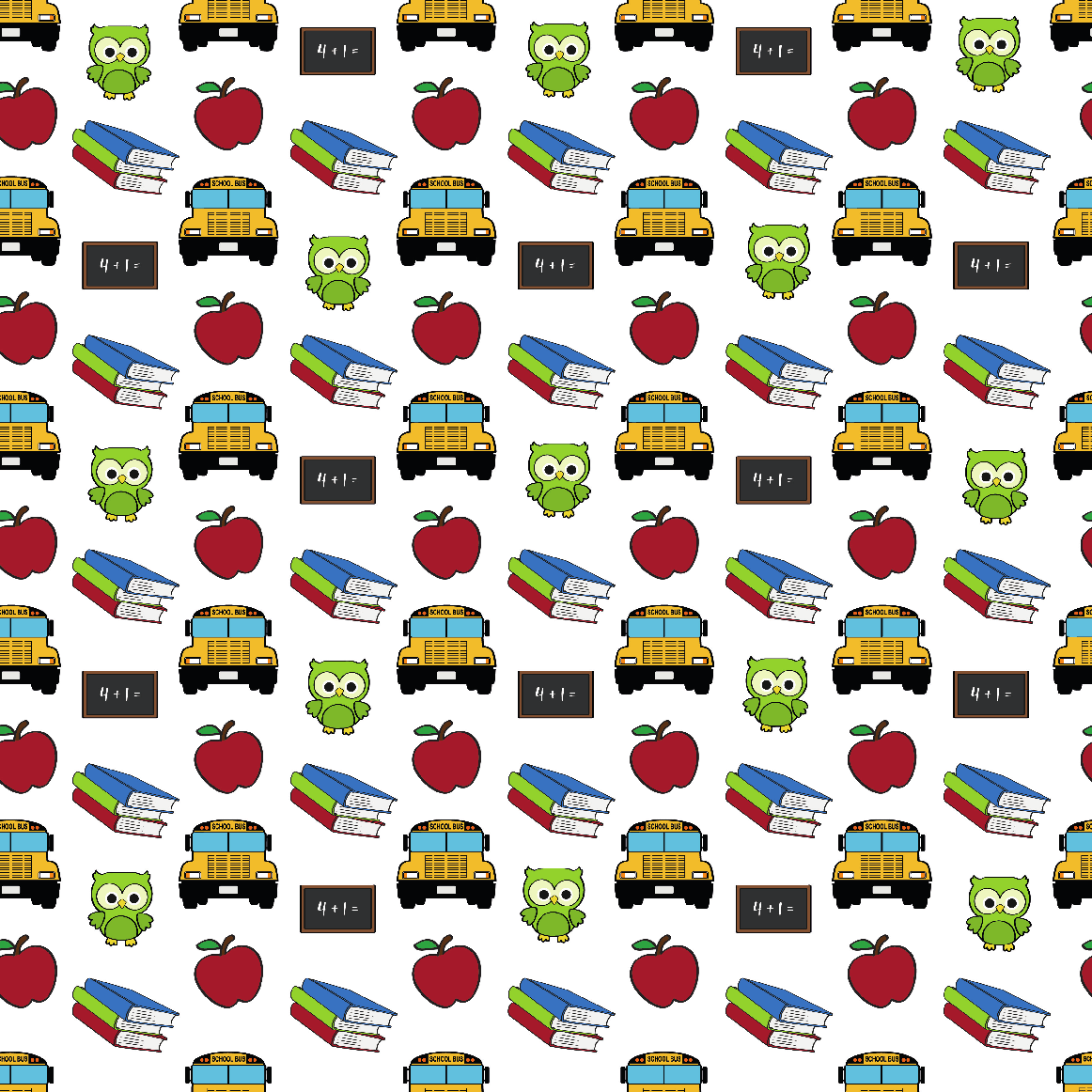 Little Bright Owl Back to School Print Adhesive Vinyl-1