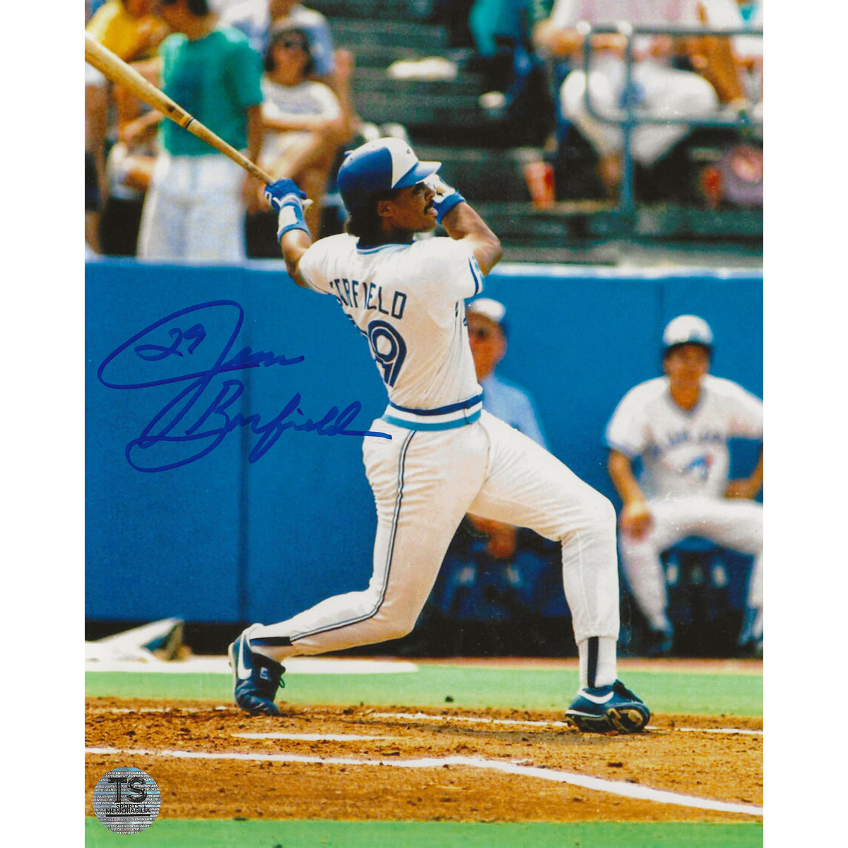 Jesse Barfield Autographed Toronto Blue Jays Swinging 8x10 Photo-1