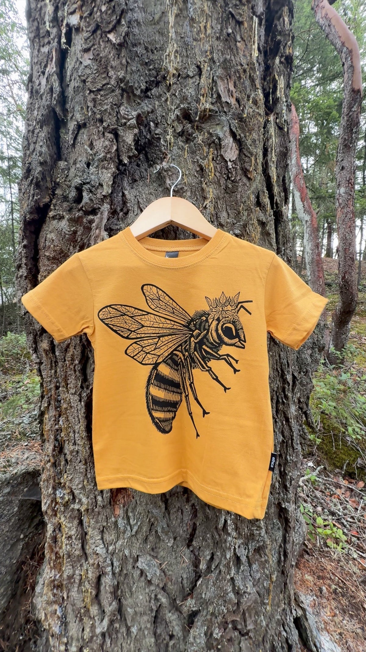 LITTLE BEE- Kids Organic Cotton Tee - Mango-2