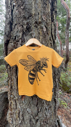 LITTLE BEE- Kids Organic Cotton Tee - Mango-2