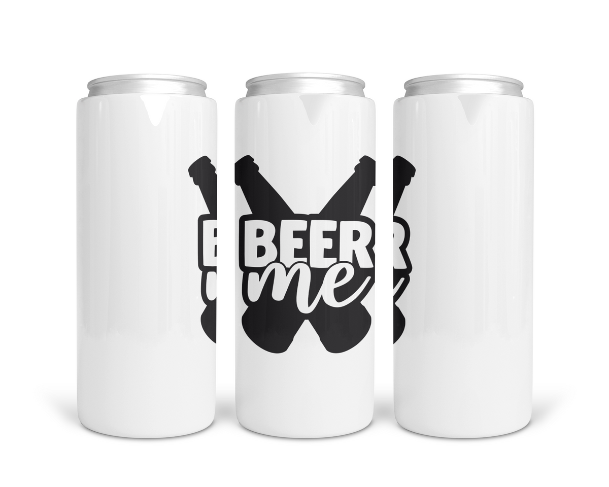 Beer Me Tall Boy Stainless Steel Koozie-1