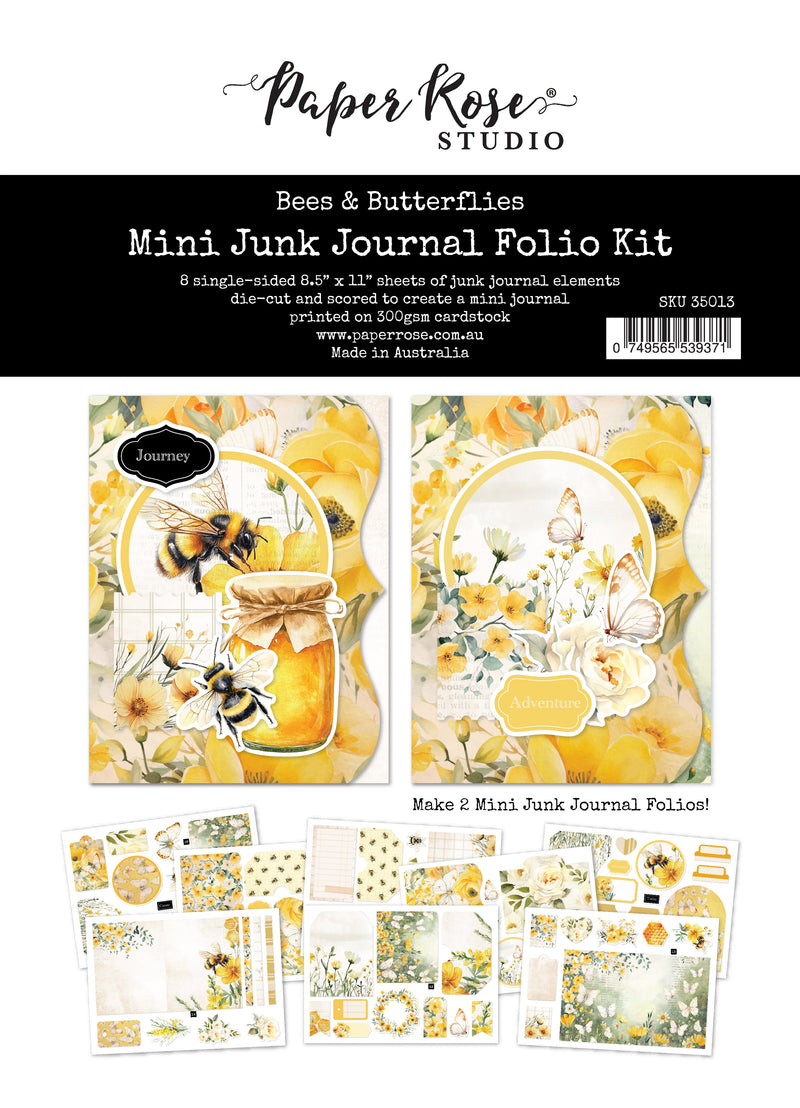 Kit Folio Mini Journal Indésirable 8,5" x 11" Abeilles et Papillons 35013-1