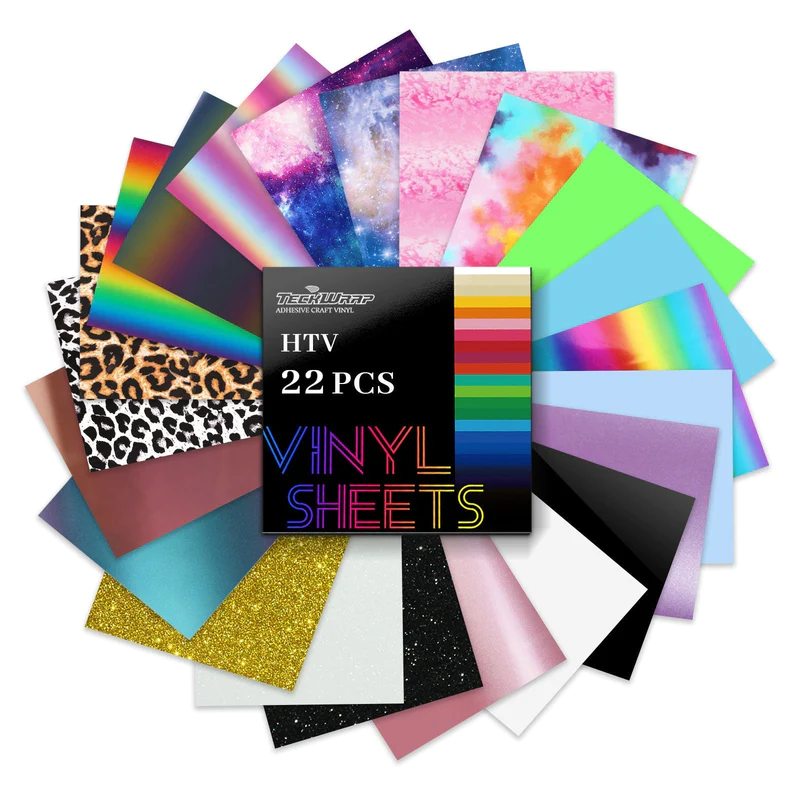 TeckWrap Beginer HTV Sheets Pack (22 PCS)-1