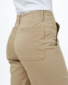 Twill Cropped Wide Leg Pant-5