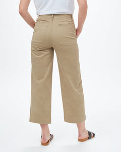 Twill Cropped Wide Leg Pant-3