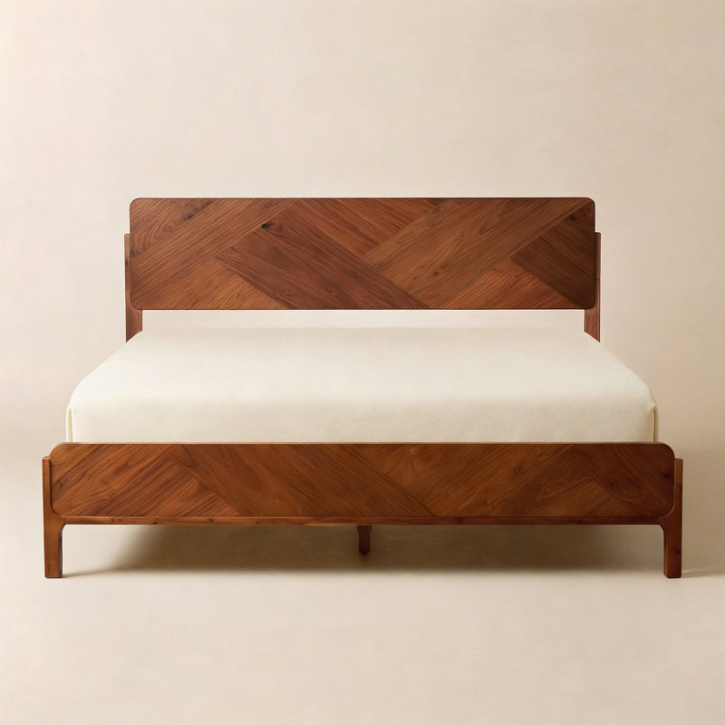 Estructura de cama de madera maciza Bifrost-1