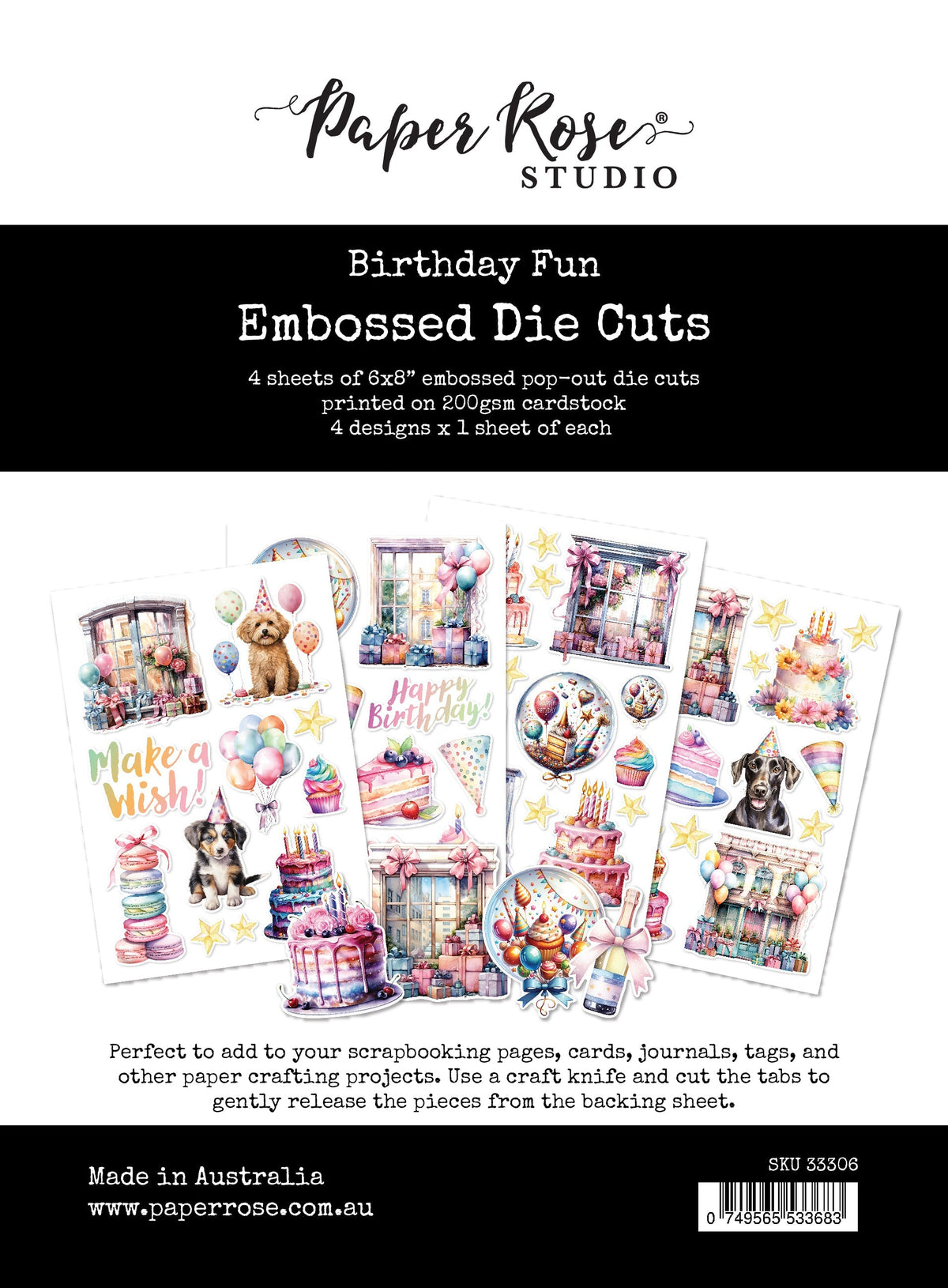 Birthday Fun Embossed Die Cuts 33306-1