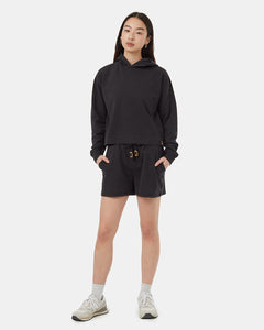 French Terry Cropped Hoodie-2