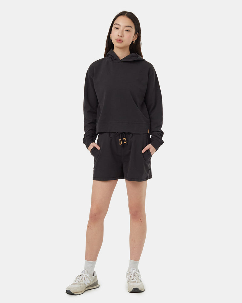 French Terry Cropped Hoodie-2