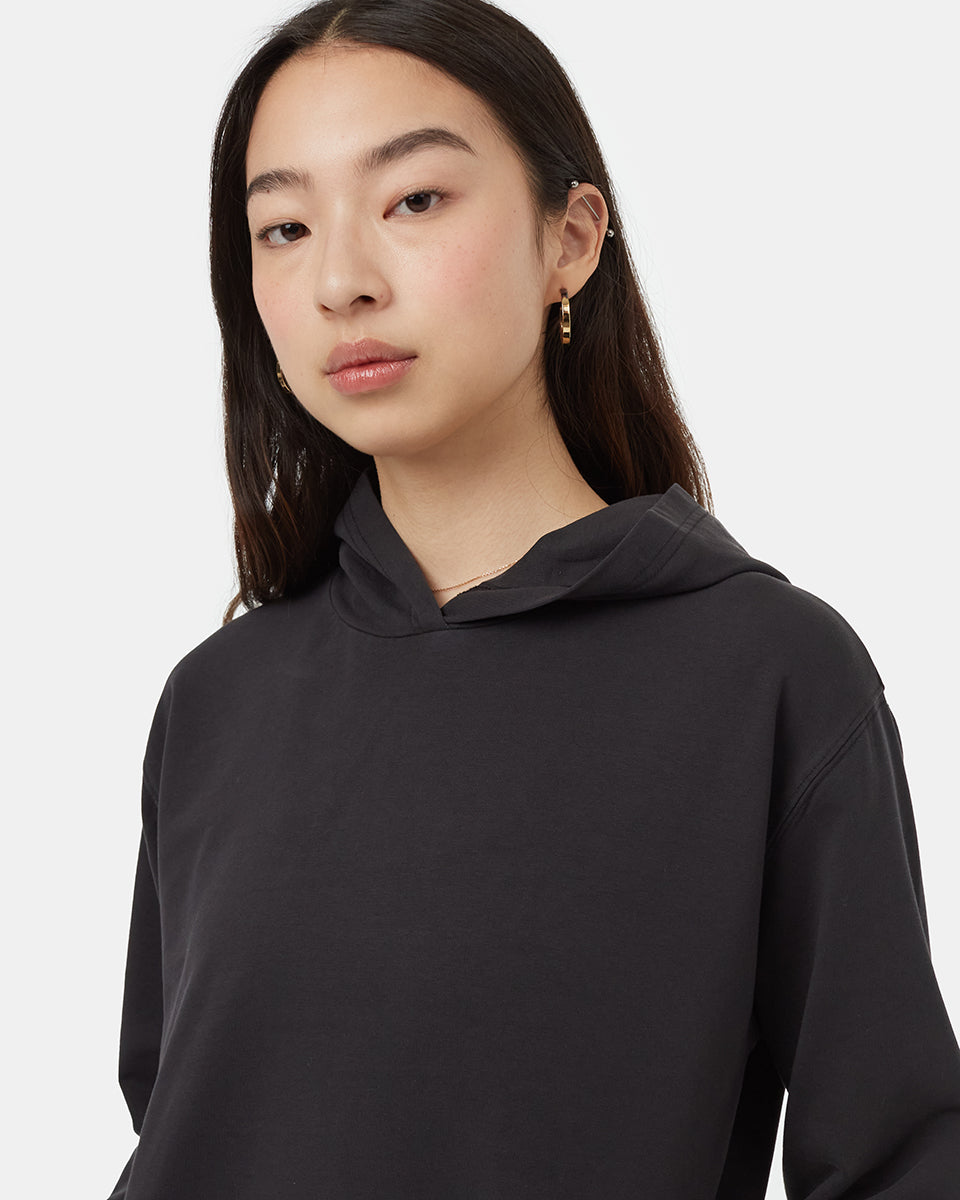 French Terry Cropped Hoodie-4