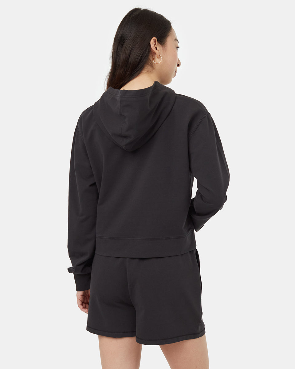 French Terry Cropped Hoodie-3