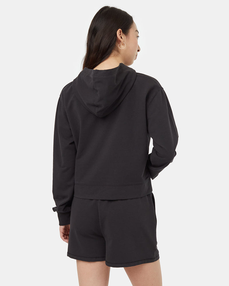 French Terry Cropped Hoodie-3