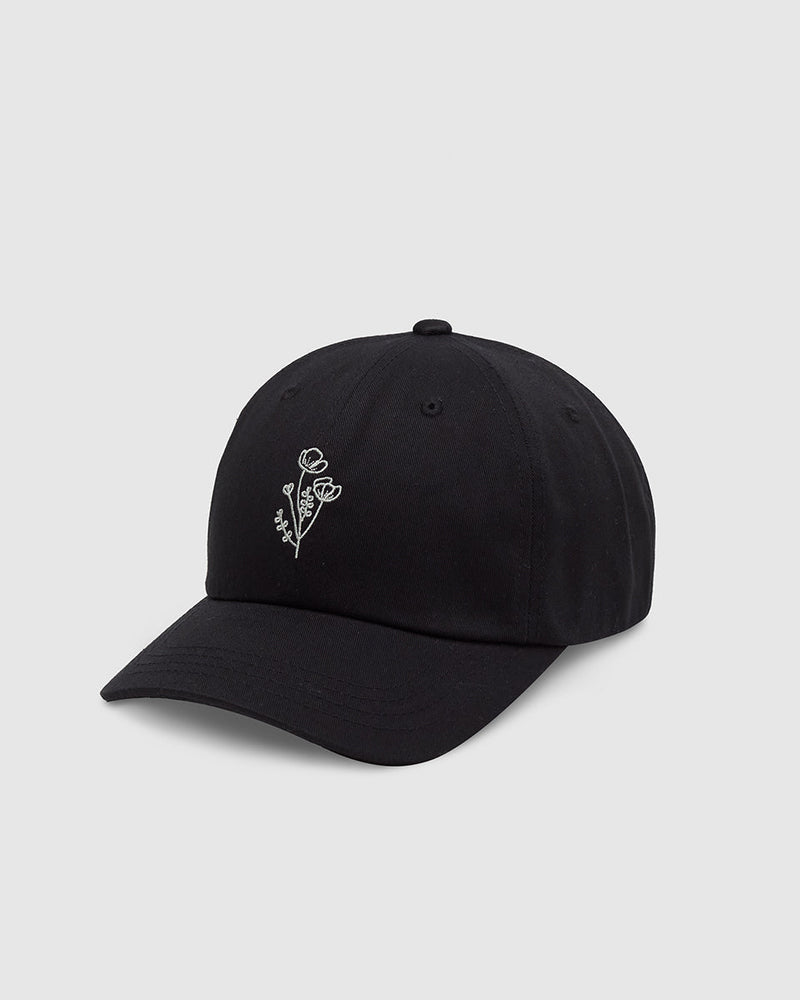 Flower Embroidery Peak Hat-1