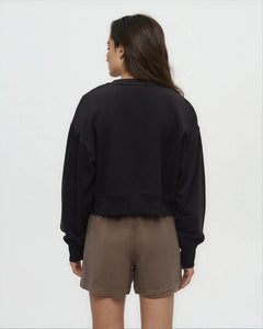 Framed Haitian Blooms Oversized Crop Crew-4