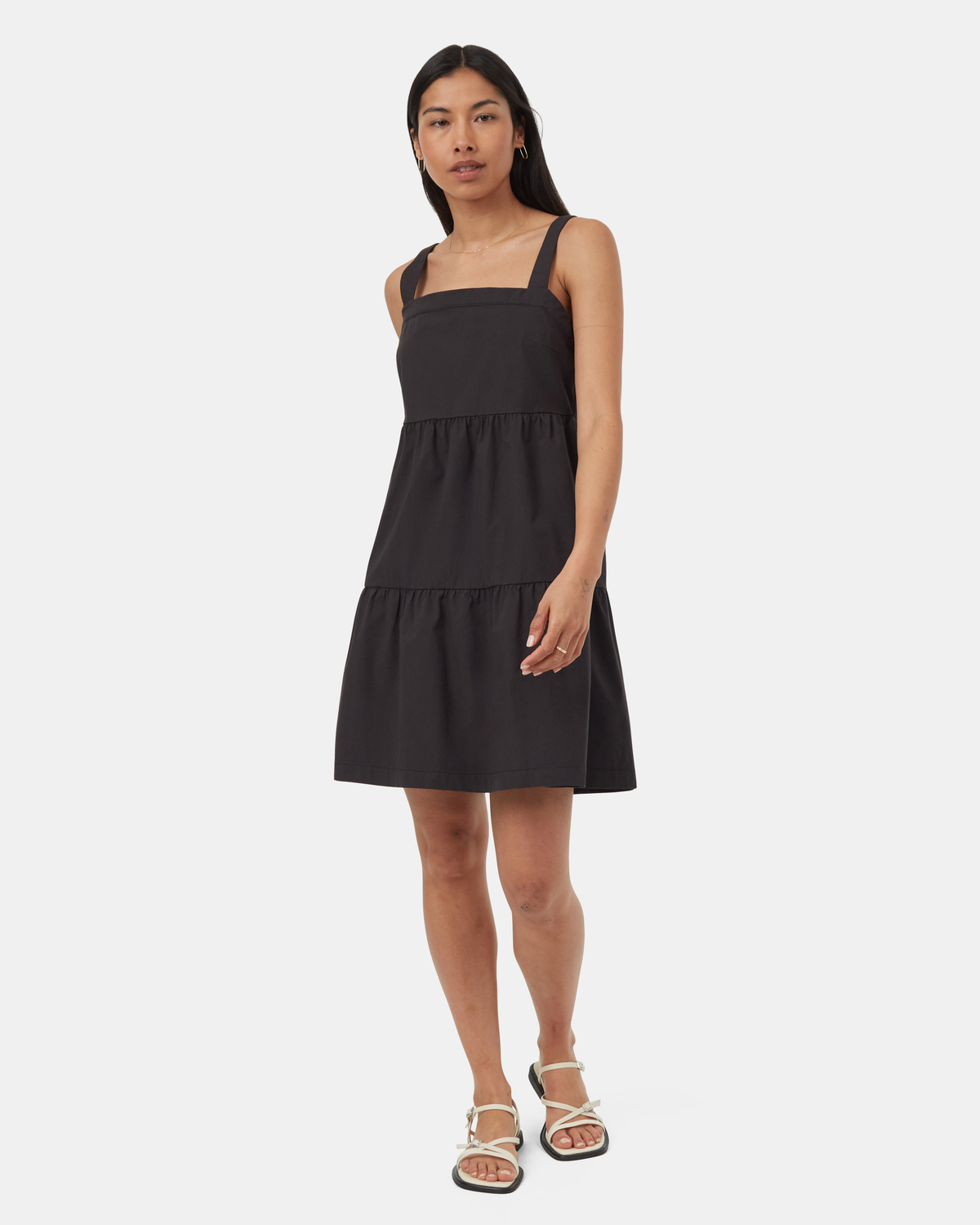 EcoStretch Cotton Tiered Dress-1