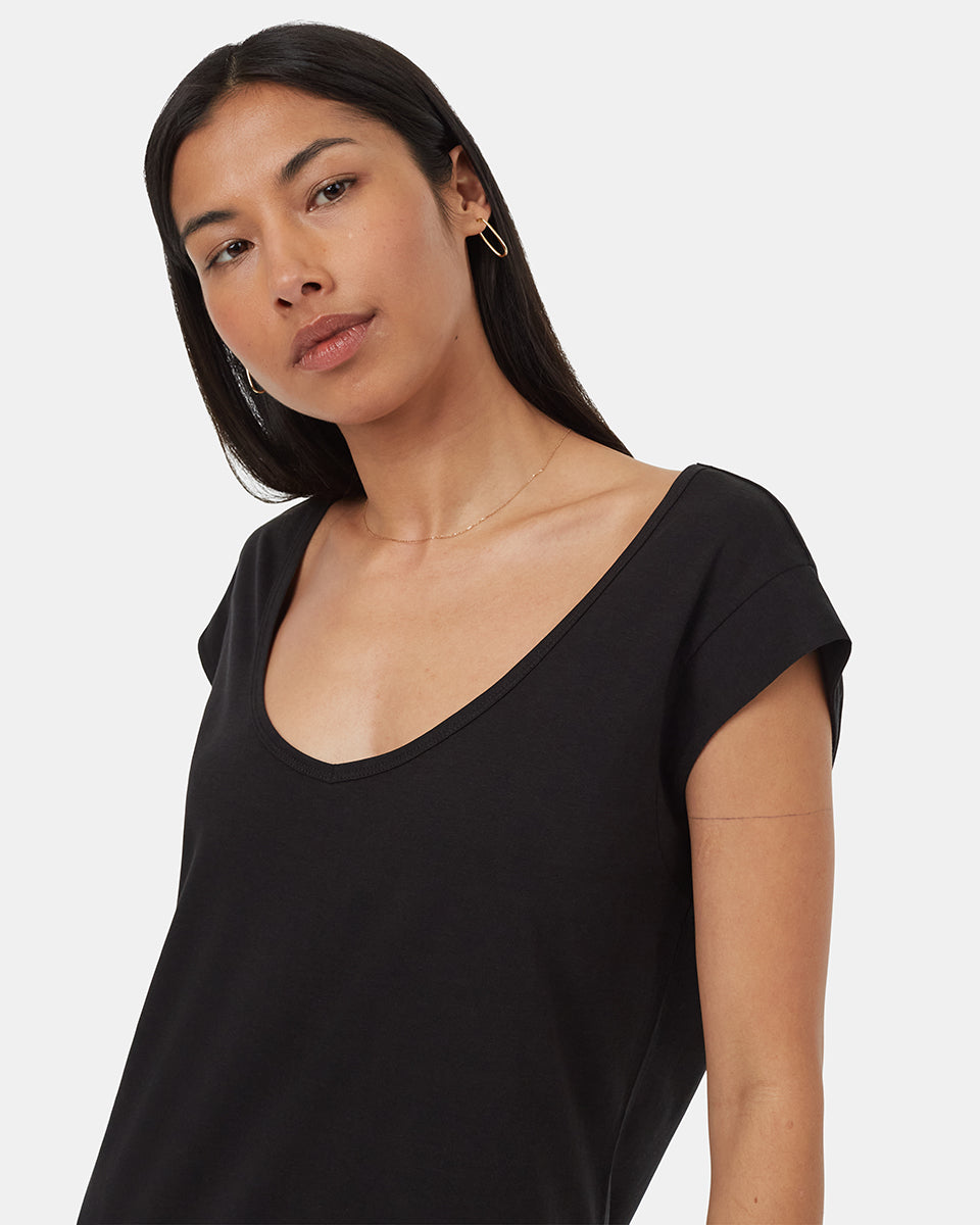 TreeBlend V-Neck Midi Dress-4