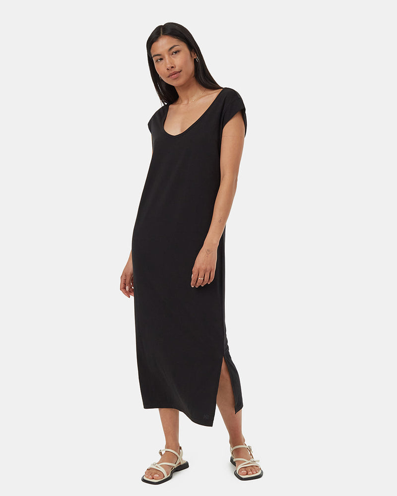 TreeBlend V-Neck Midi Dress-1