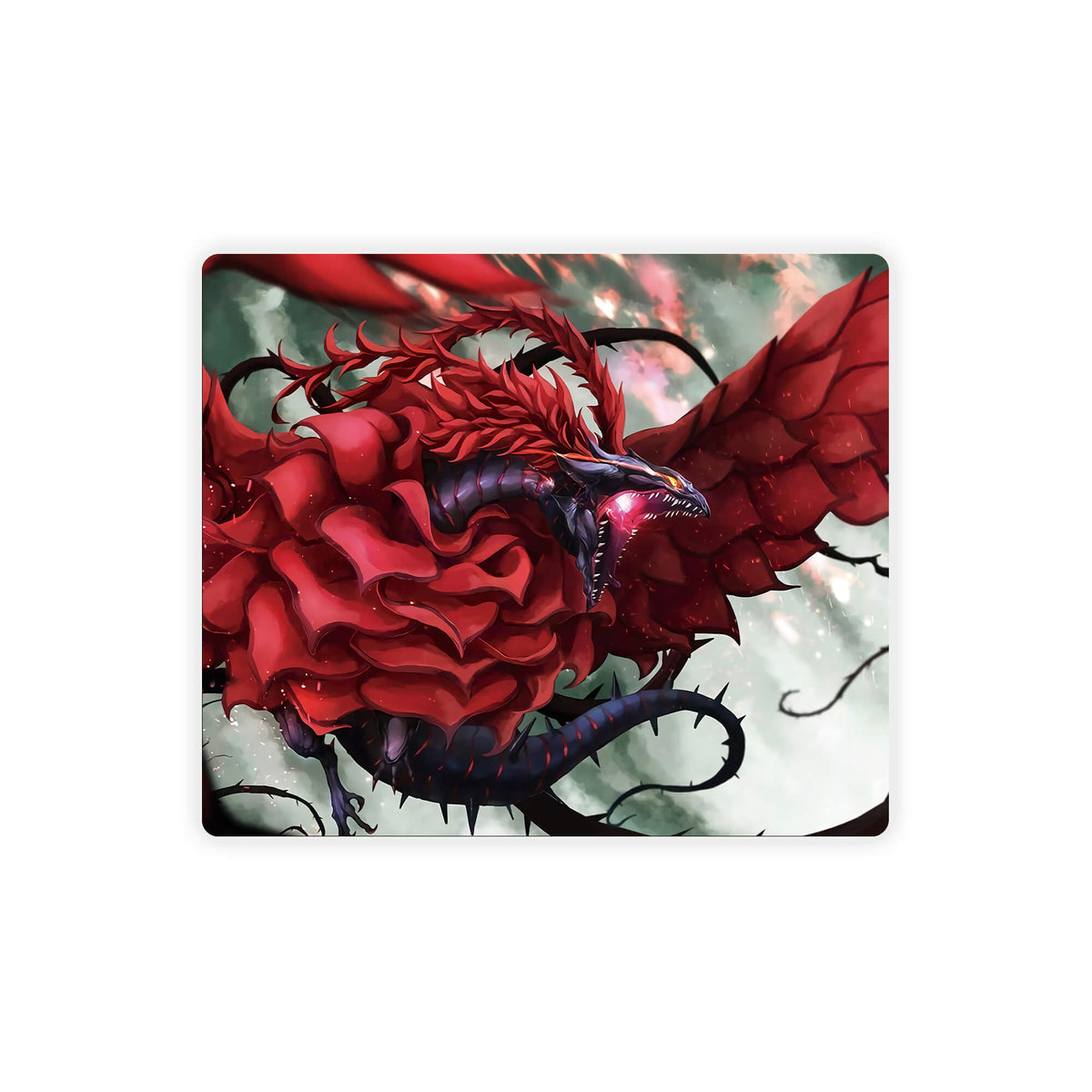 Black Rose Dragon Mouse Pad-3