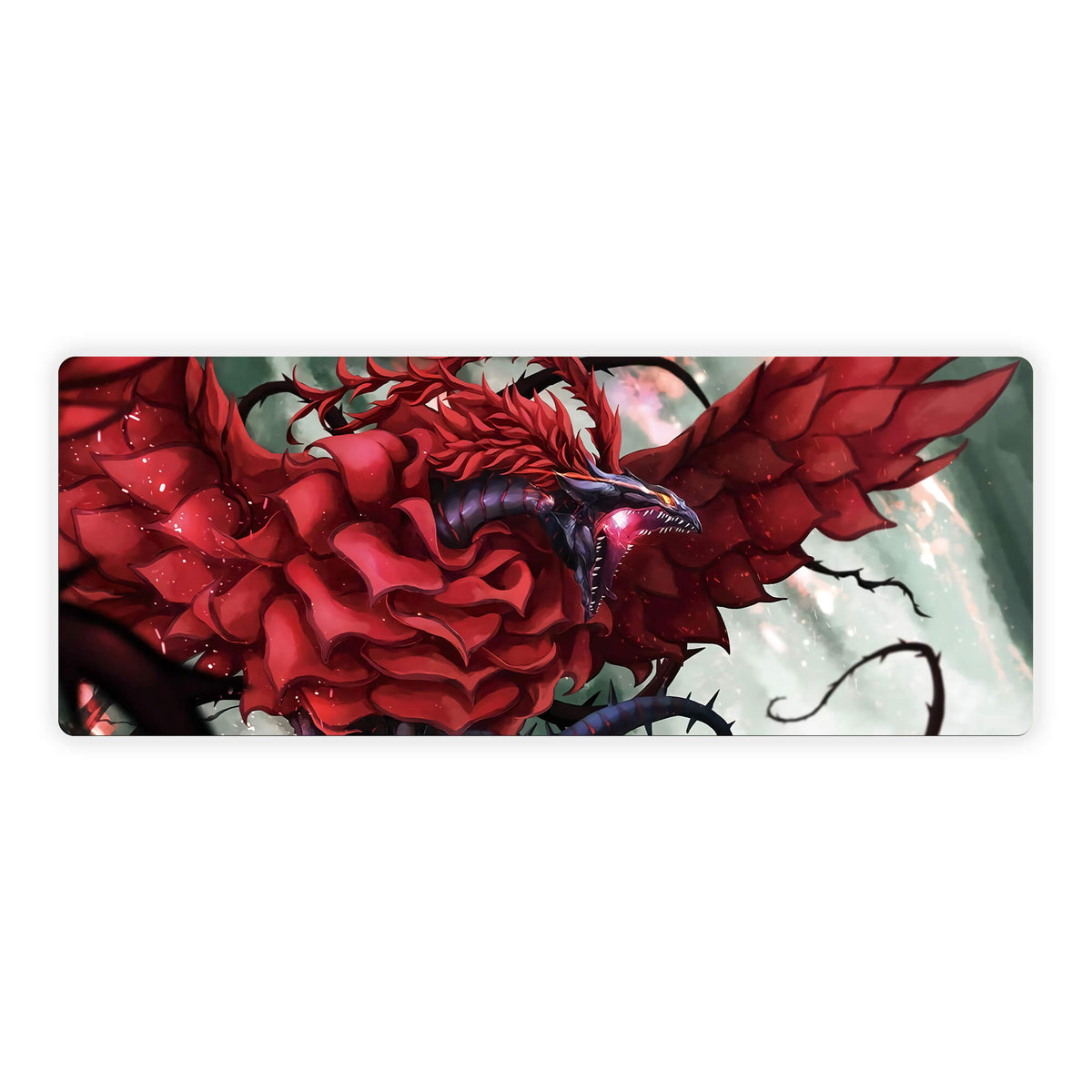 Black Rose Dragon Mouse Pad-2