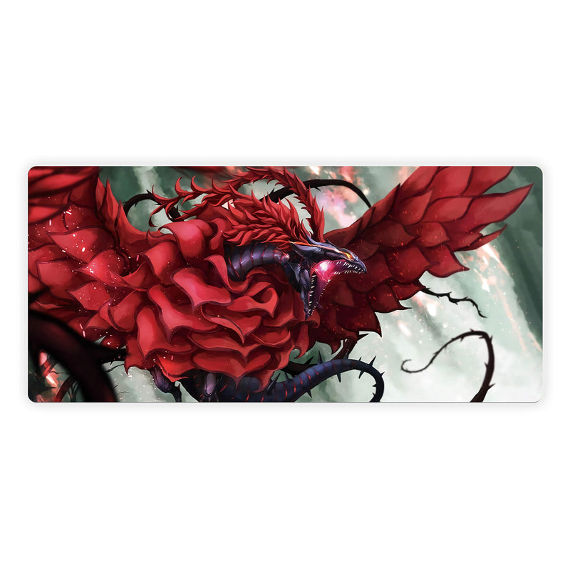 Black Rose Dragon Mouse Pad-1