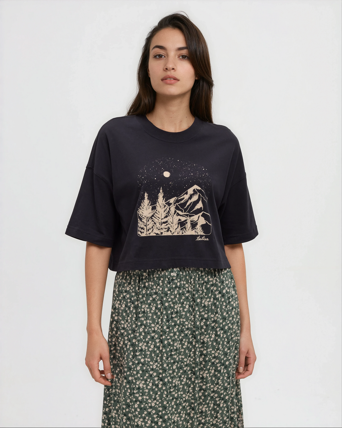 Parks Landscape Oversized Crop T-Shirt-3