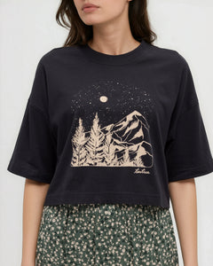 Parks Landscape Oversized Crop T-Shirt-5