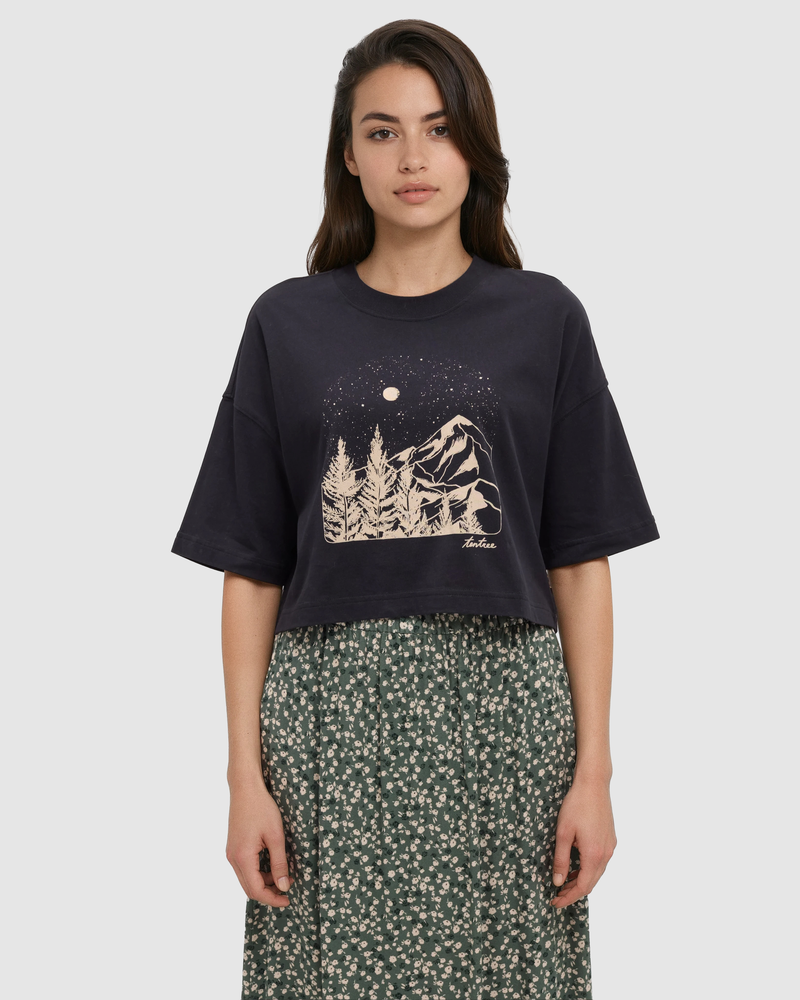 Parks Landscape Oversized Crop T-Shirt-1