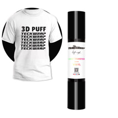 Teckwrap Puff Heat Transfer Vinyl - Black | Perfect for 3-D Look-1