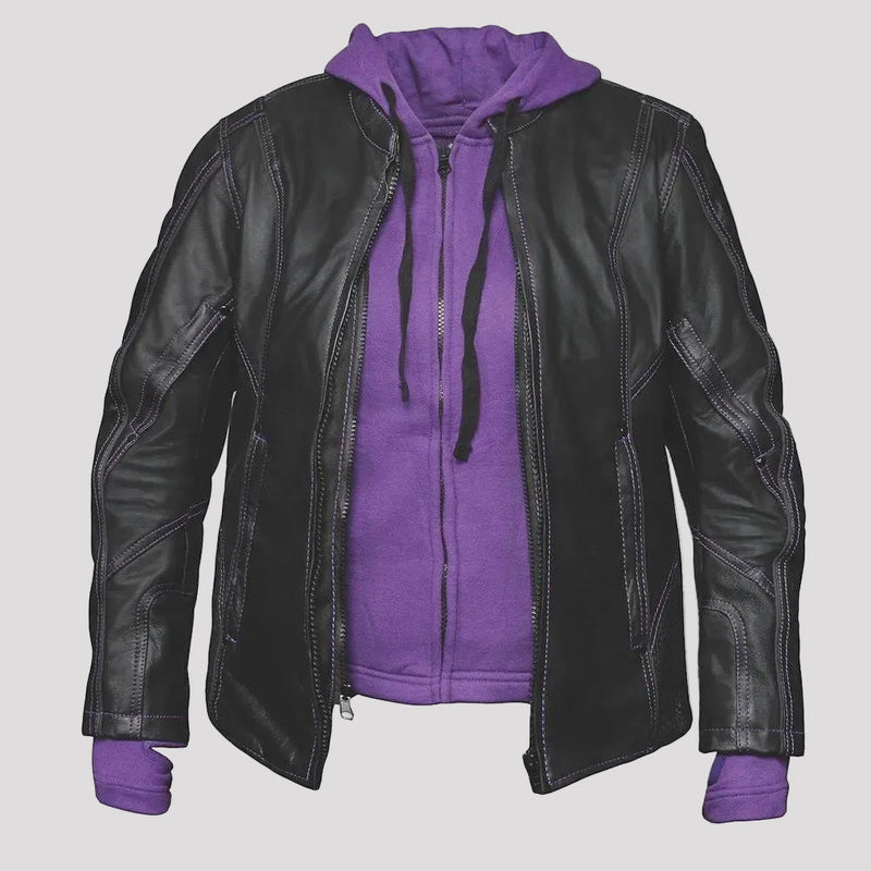 Unik International Women's Hoodie Motorcycle Jacket-3