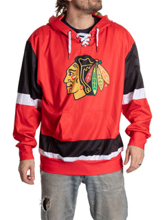 Chicago Blackhawks Hockey Lace Hoodie-1