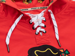 Chicago Blackhawks Hockey Lace Hoodie-4