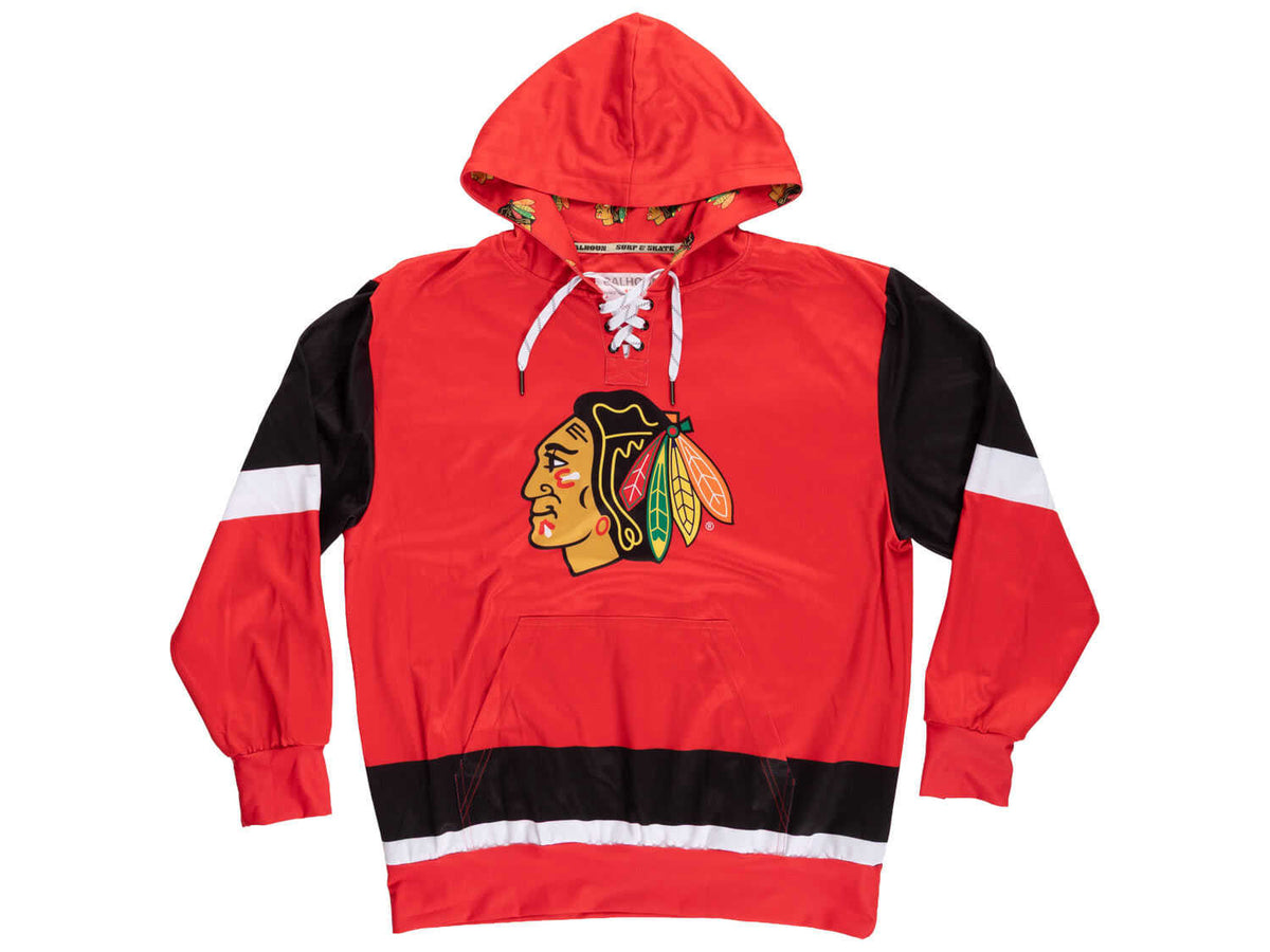 Chicago Blackhawks Hockey Lace Hoodie-3