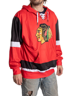 Chicago Blackhawks Hockey Lace Hoodie-2