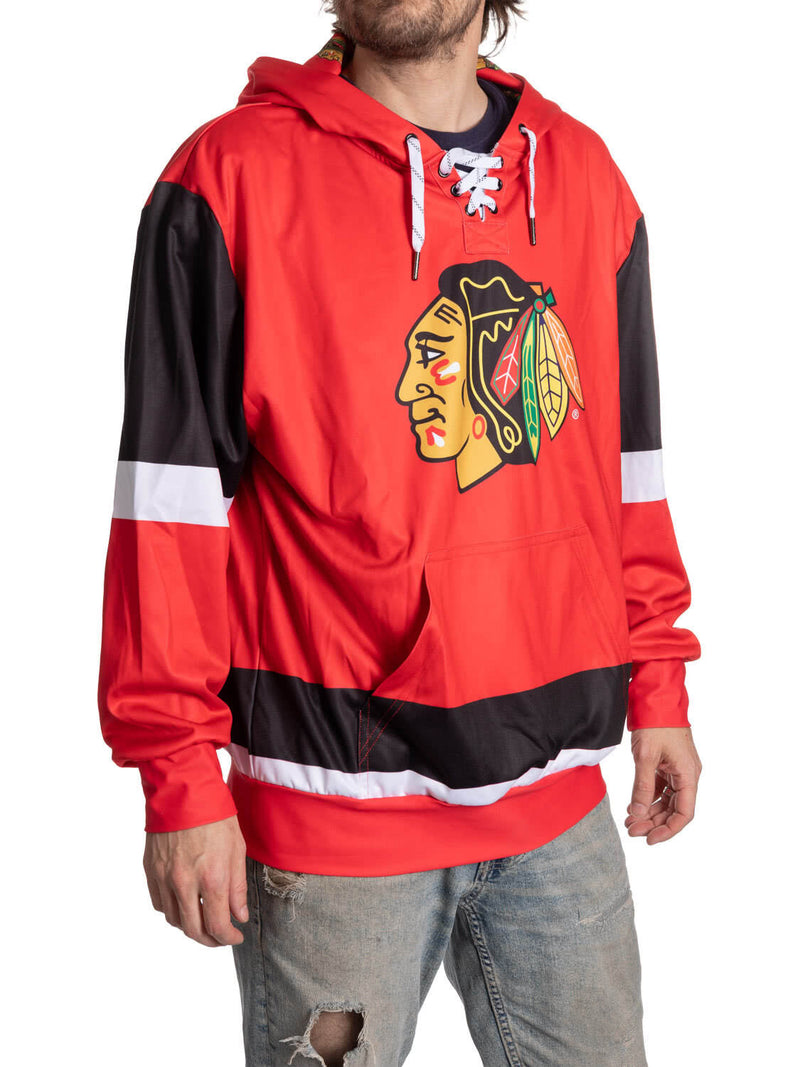 Chicago Blackhawks Hockey Lace Hoodie-2