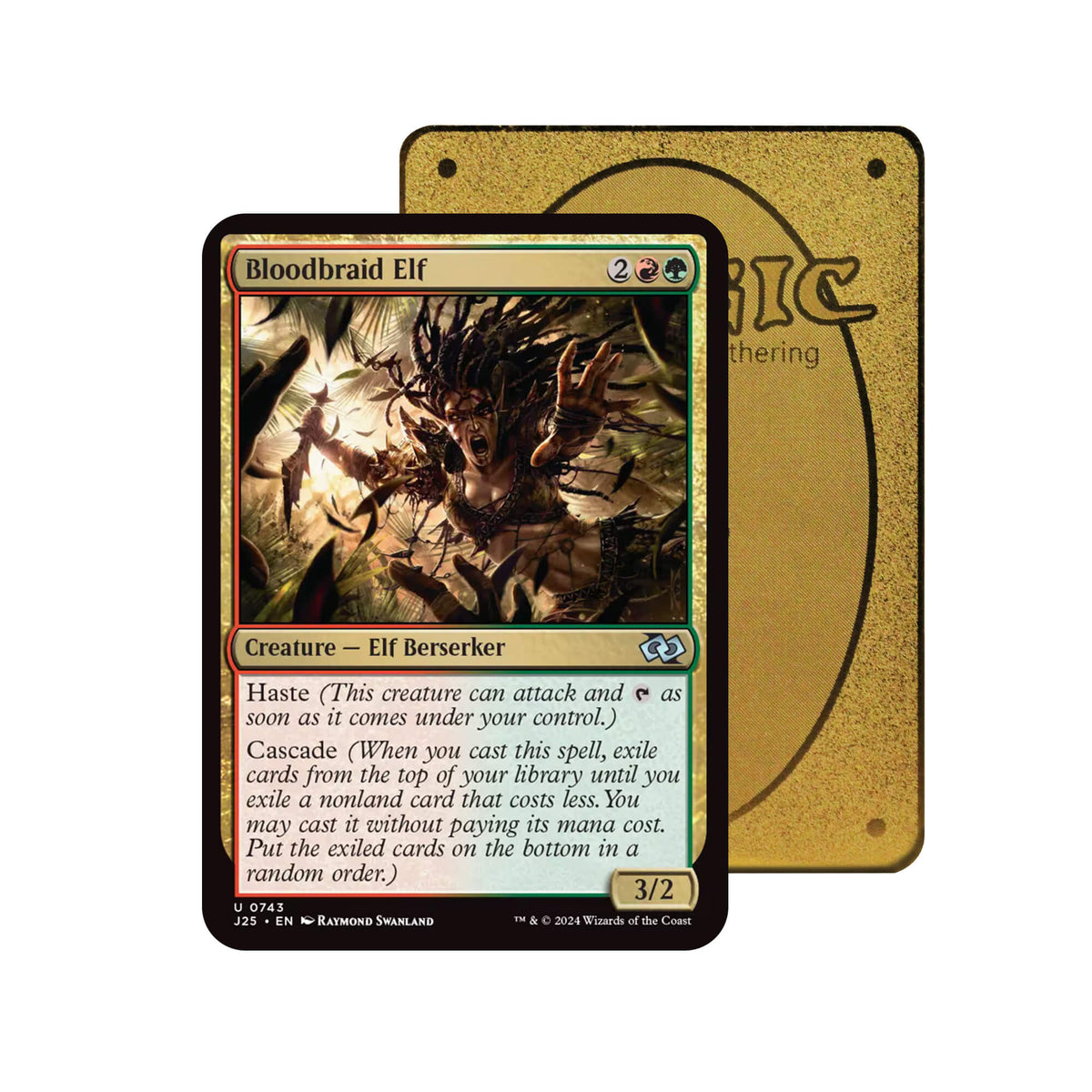 Bloodbraid Elf Metal Orica Card-1