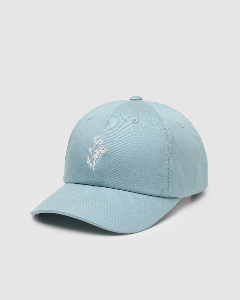 Flower Embroidery Peak Hat-1