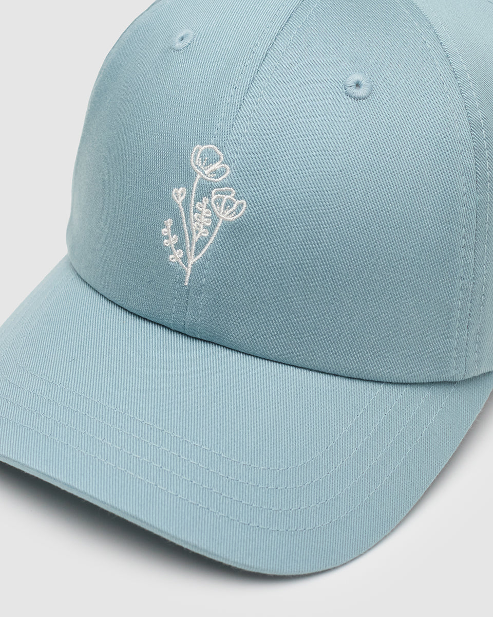 Flower Embroidery Peak Hat-2