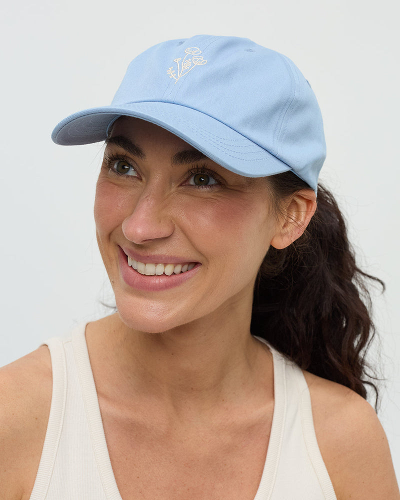 Flower Embroidery Peak Hat-4