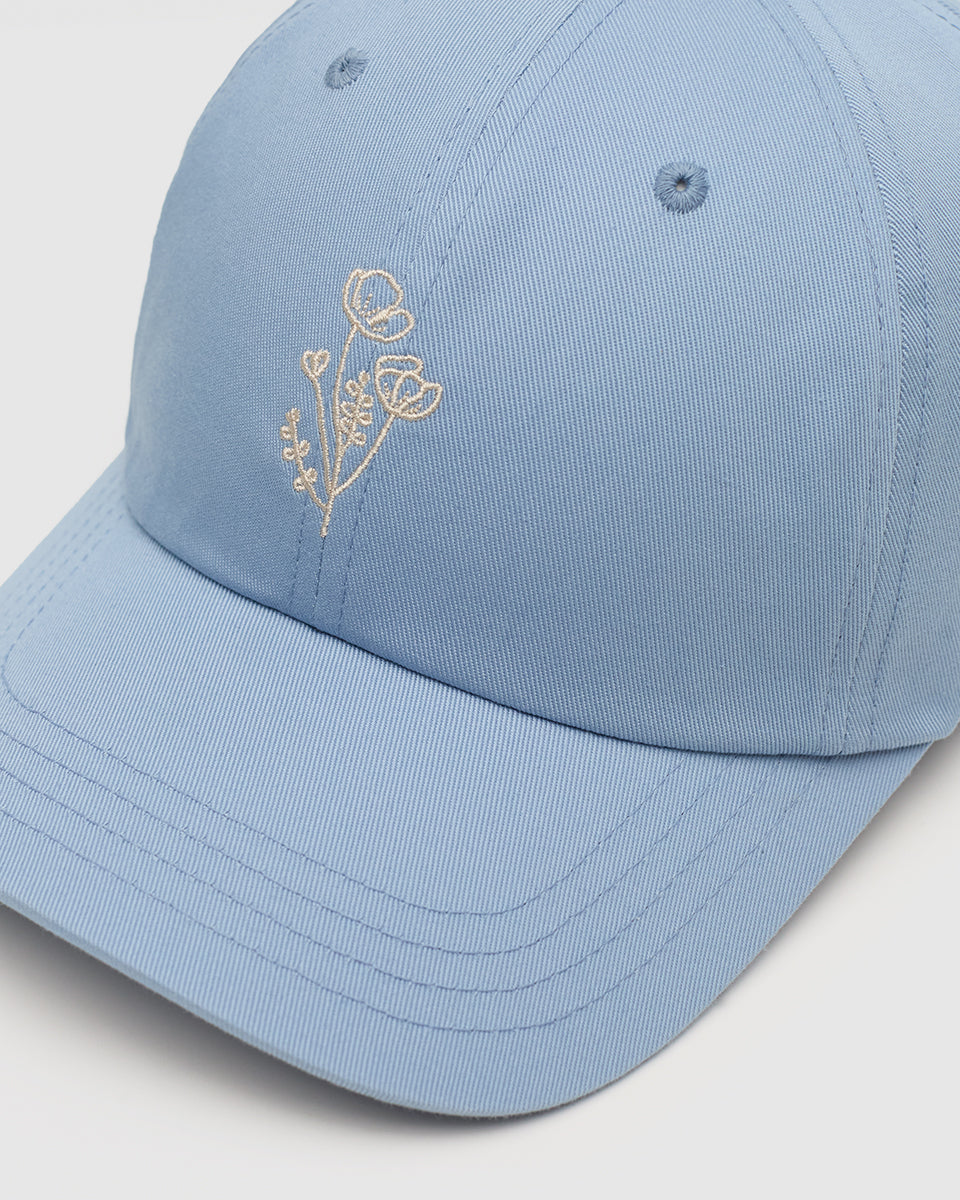 Flower Embroidery Peak Hat-2