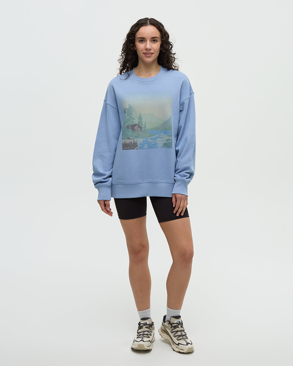 Washed Lakeshore Relaxed Crew-3