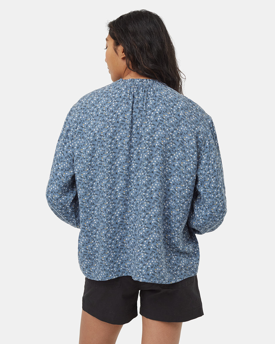 EcoWoven Crepe Smocked Blouse-3