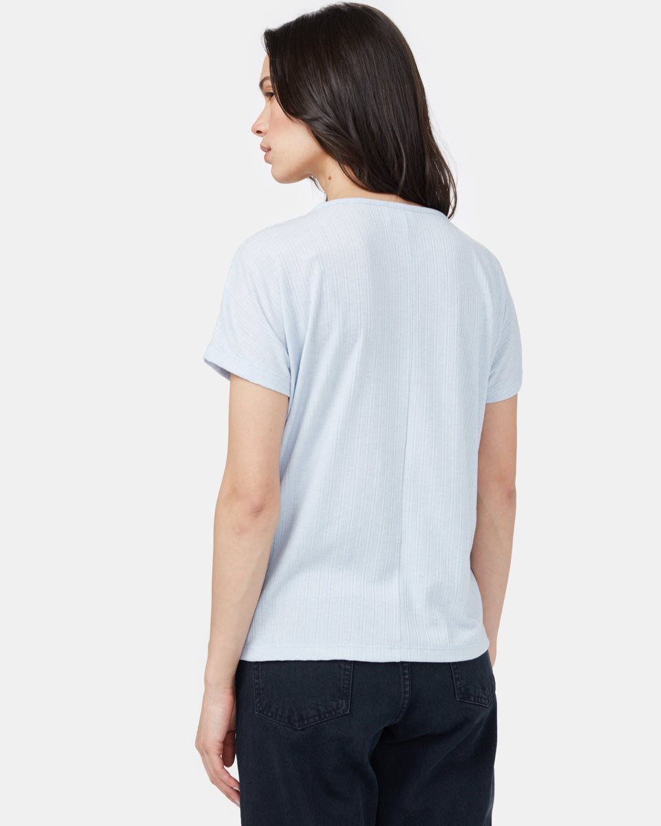 Ribbed Scoop Neck T-Shirt-3
