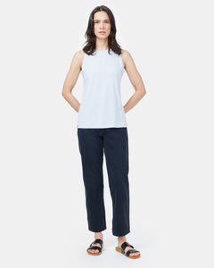 Ribbed High Neck Tank-1
