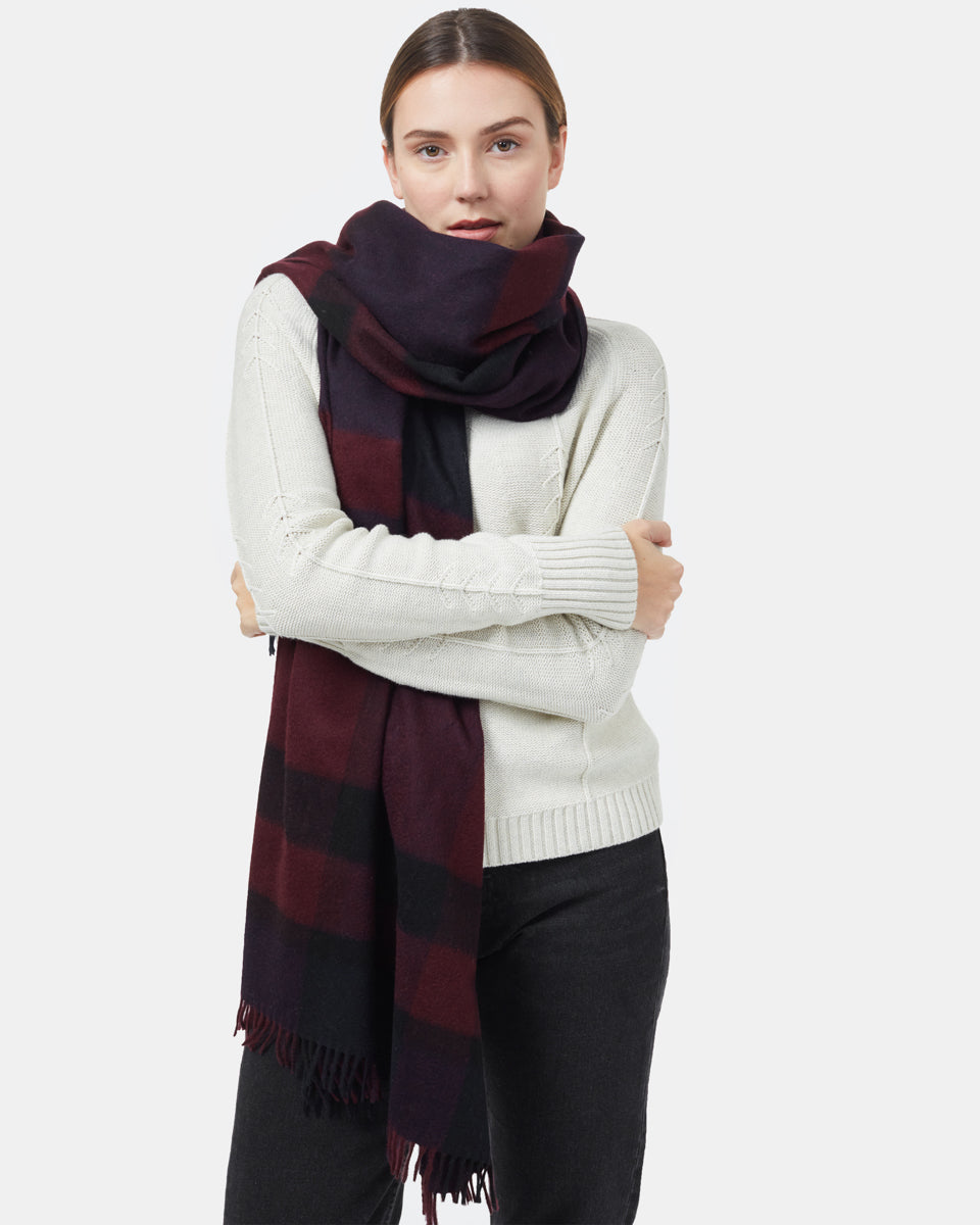 RWS Wool Woven Plaid Scarf-2