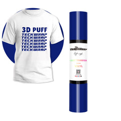 Teckwrap Puff Heat Transfer Vinyl - Blue | Perfect for 3-D Look-1